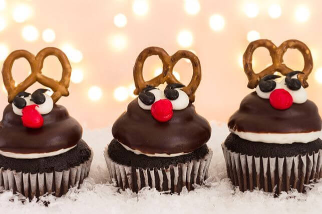 Beautiful Reindeer Cupcake Dessert Recipe Party Idea