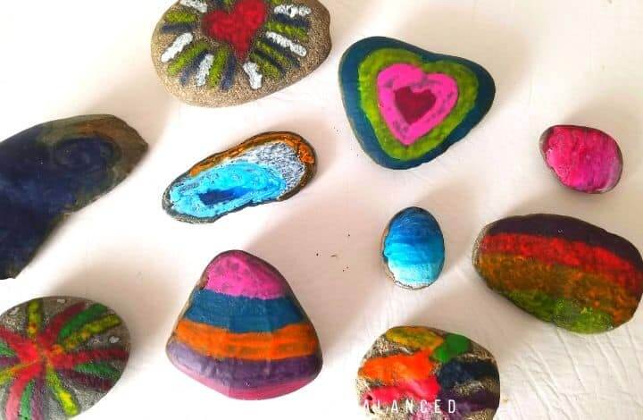 Beautiful Rock Art With Crayons For Kids : Crayon activities for Preschool & Kindergarten