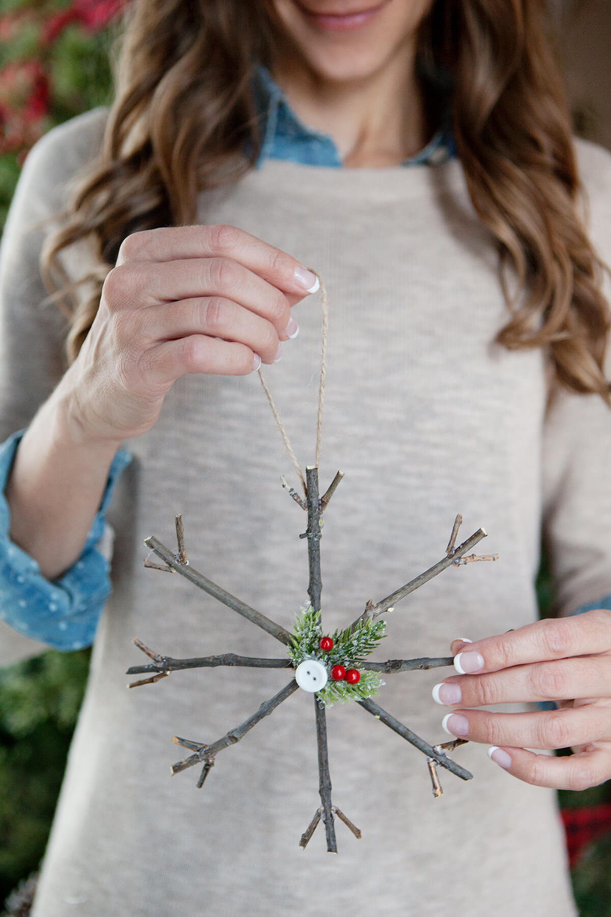 Beautiful Rustic Twig Ornaments Decoration Craft For Christmas