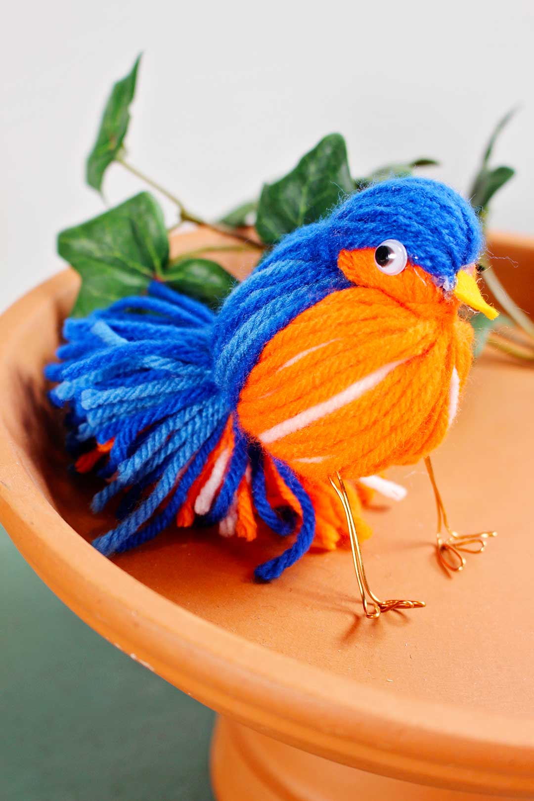 Beautiful Yarn Bird Project For Toddlers : Yarn Projects For Beginners