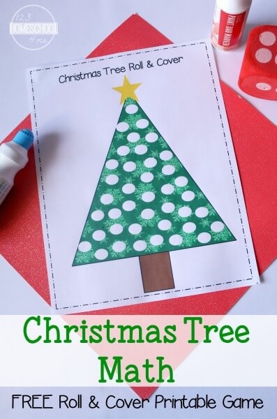 Christmas Tree Maths Game Activity For Preschoolers