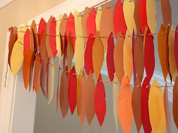 Colorful Garland Making Idea With Paper Feathers