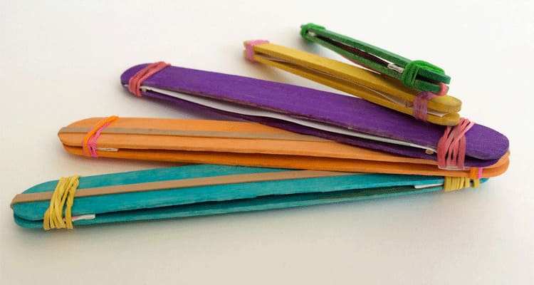 Colourful Popsicle Sticks Musical Harmonicas : Simple Popsicle Stick Crafts For Preschoolers