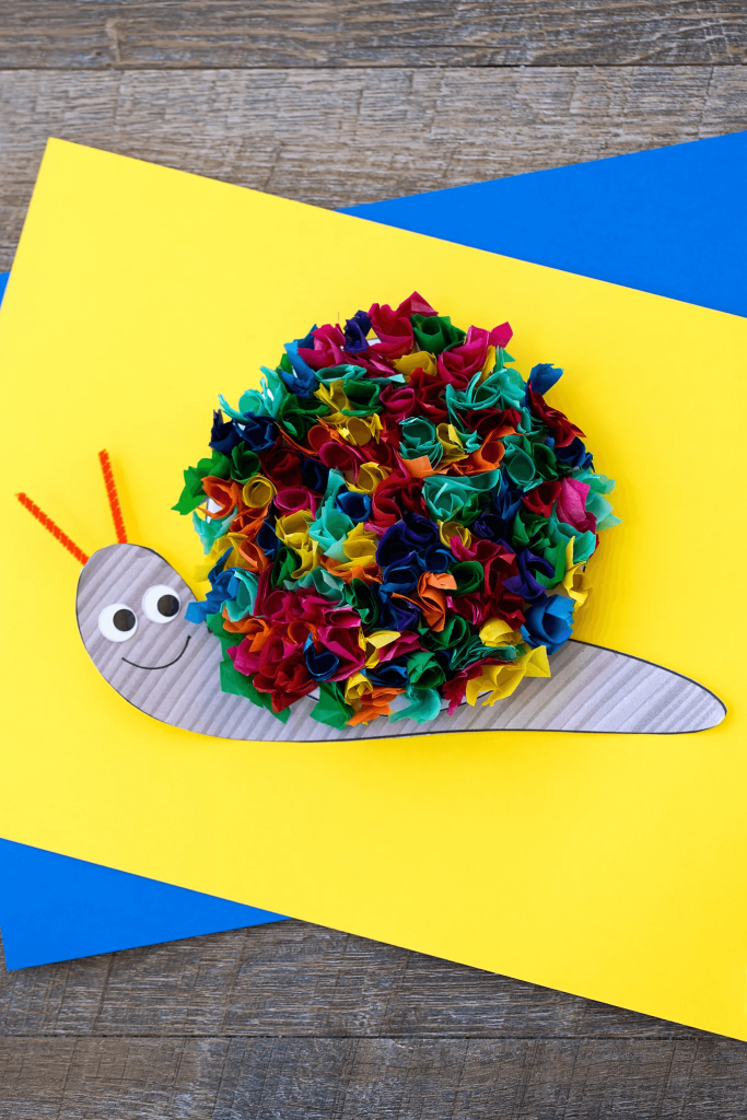 Colorful Tissue Paper  Snail Craft for Kids with Autism : Toddlers with Autism 