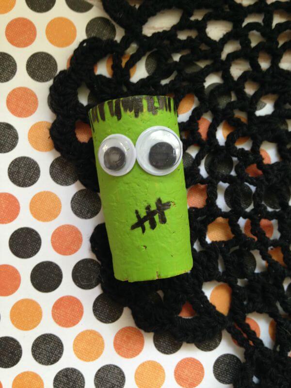Cork Frankestein Halloween Craft  for Toddlers : Cork Crafts For Halloween