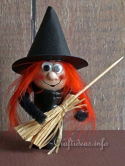 Cork Halloween Witch Craft For Toddlers : 