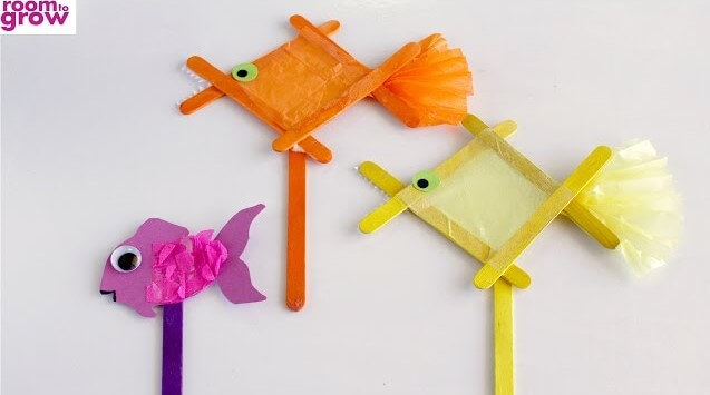 Creative And Easy Popsicle Stick Fish Craft Activity For Kids Fish Popsicle Sticks Crafts For Kids