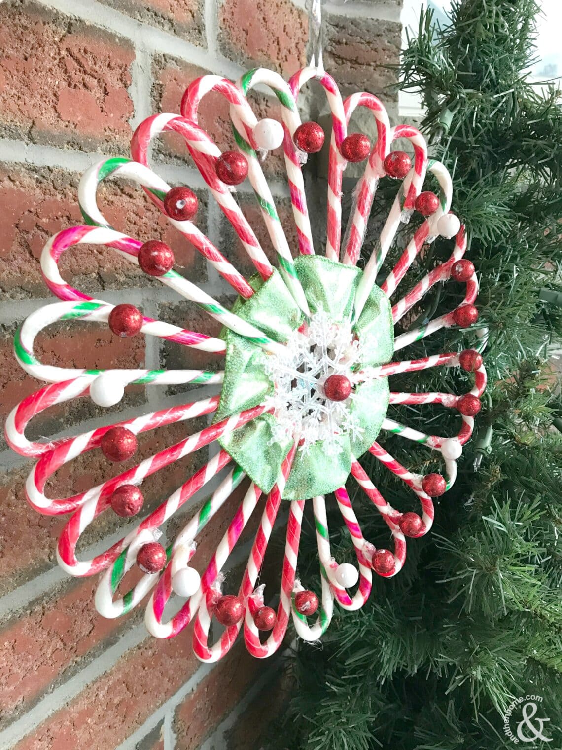 Creative Candy Cane Wreath Craft For Christmas