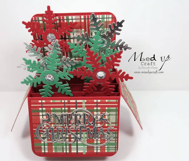 Creative Christmas Pop-Up Card Tutorial With Cardstock Snowflake