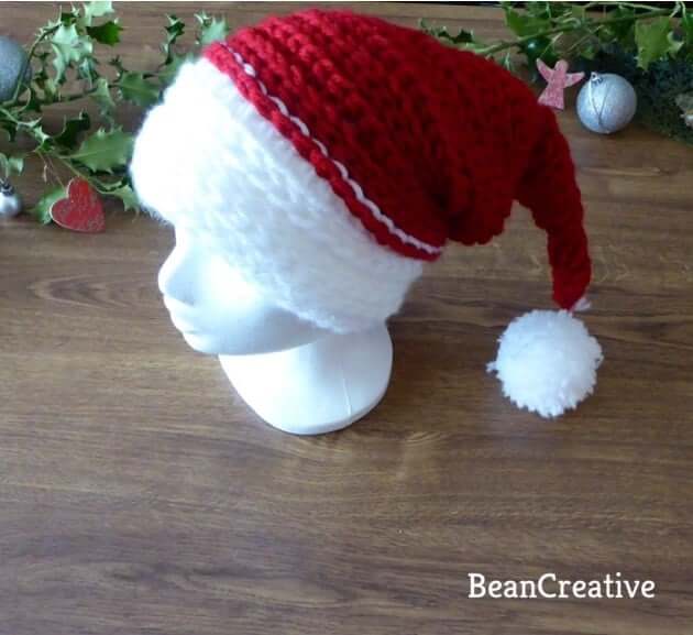 Creative Santa Party Hat Idea With Yarn : Christmas Hats For Kids To Make