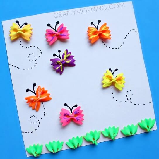 Cute Bow Tie Pasta Craft for Autistic Toddlers