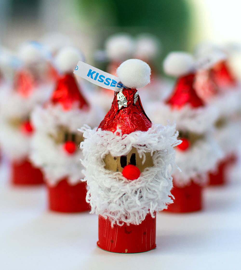 Cute Cork Santa Craft With Chocolate Hat : Cork crafts for Christmas
