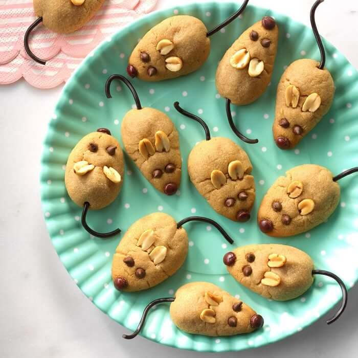 Cute Peanut Butter Mice Dessert Recipe For Christmas