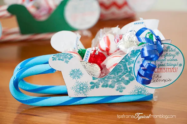 Cute Snowflake Candy Cane Sleigh Crafts For Gift