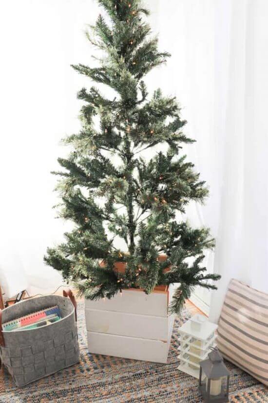 DIY Easy Christmas Tree Stand Cover Craft Idea