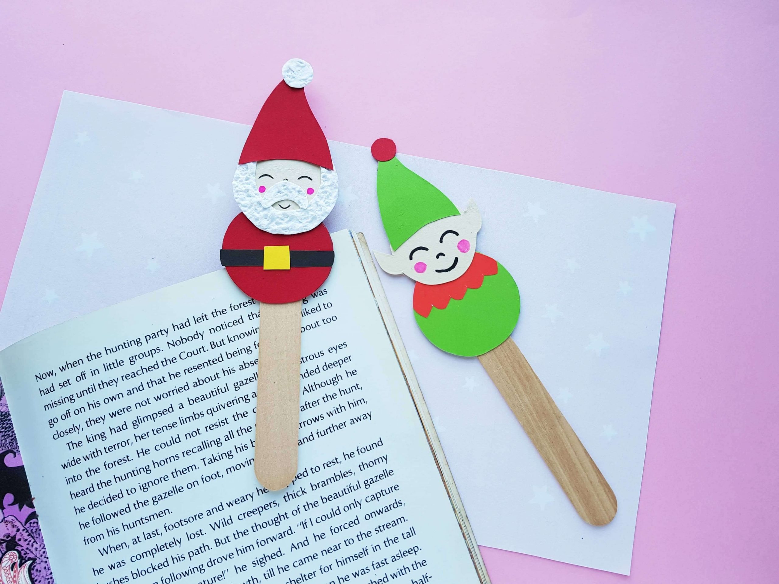 DIY Elf And Snowman Bookmark Craft For Christmas