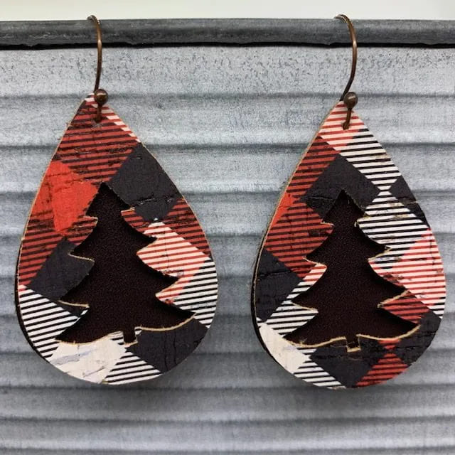 DIY Leather Christmas Tree Earring For Eve