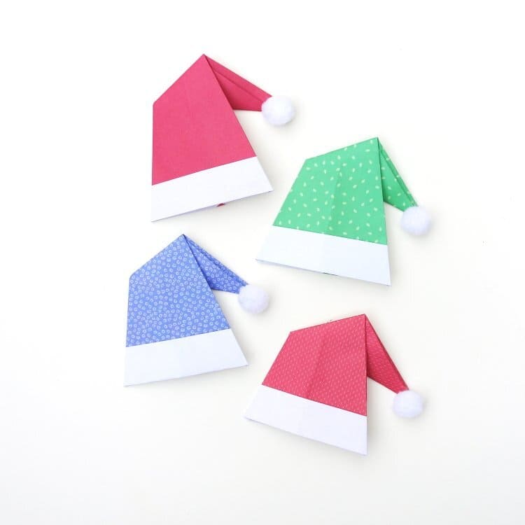 DIY Origami Paper Party Hat For Christmas Eve