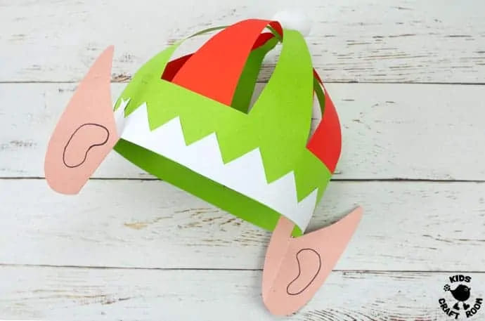 DIY Simple Elf Party Hat Paper Craft for Kids