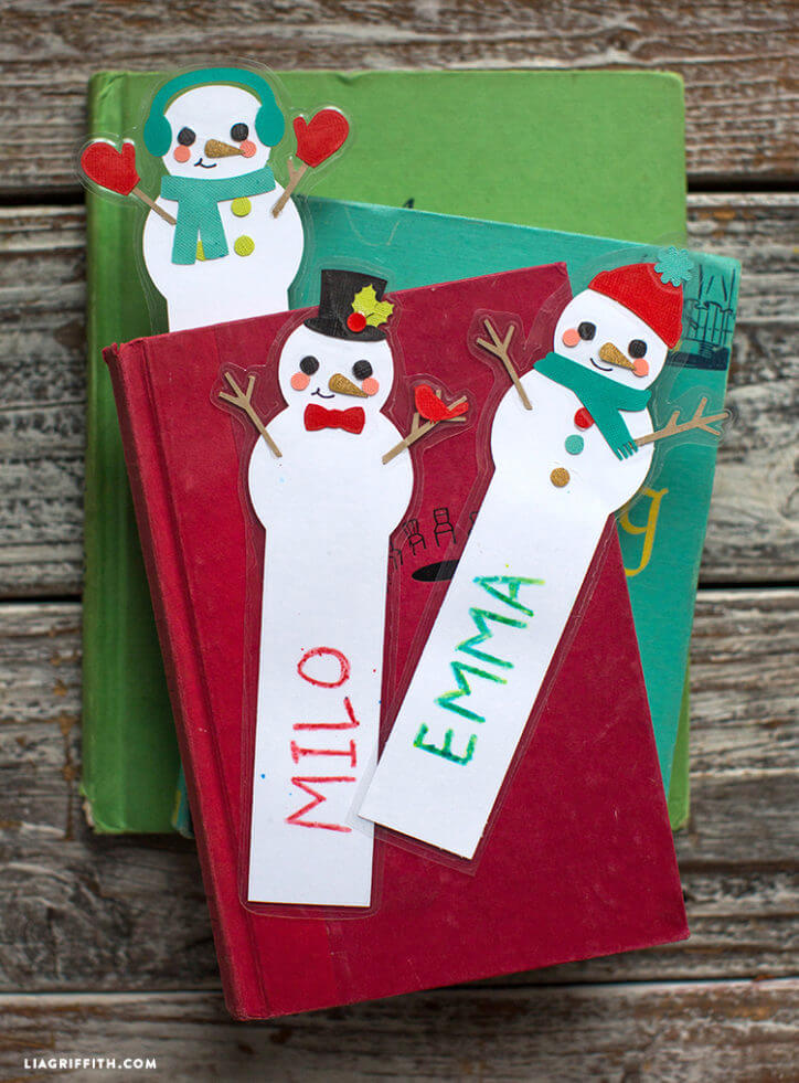 DIY Snowman Bookmark Craft For Kids To Make At Home