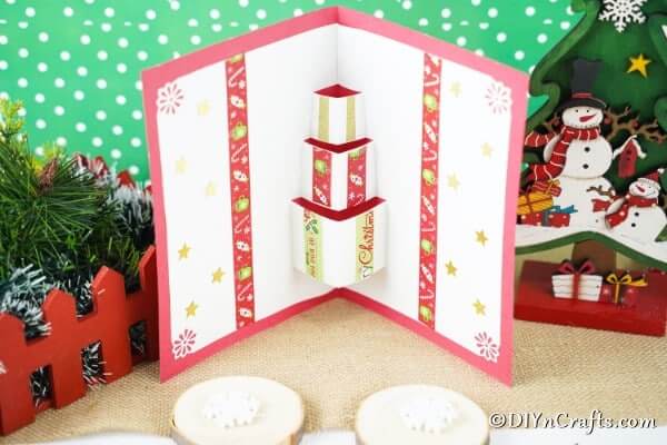 Easy 3D Christmas Card Idea With Cardstock Washi Tape