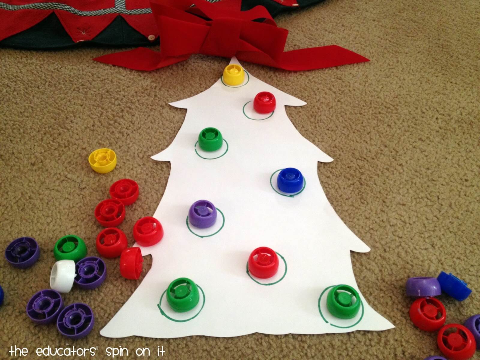 Easy Christmas Tree Learning Game Activities For Toddlers