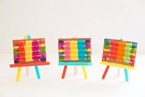 Easy  Cotton Bud Weaving Looms Craft for Kids : Easy Cotton Bud Crafts