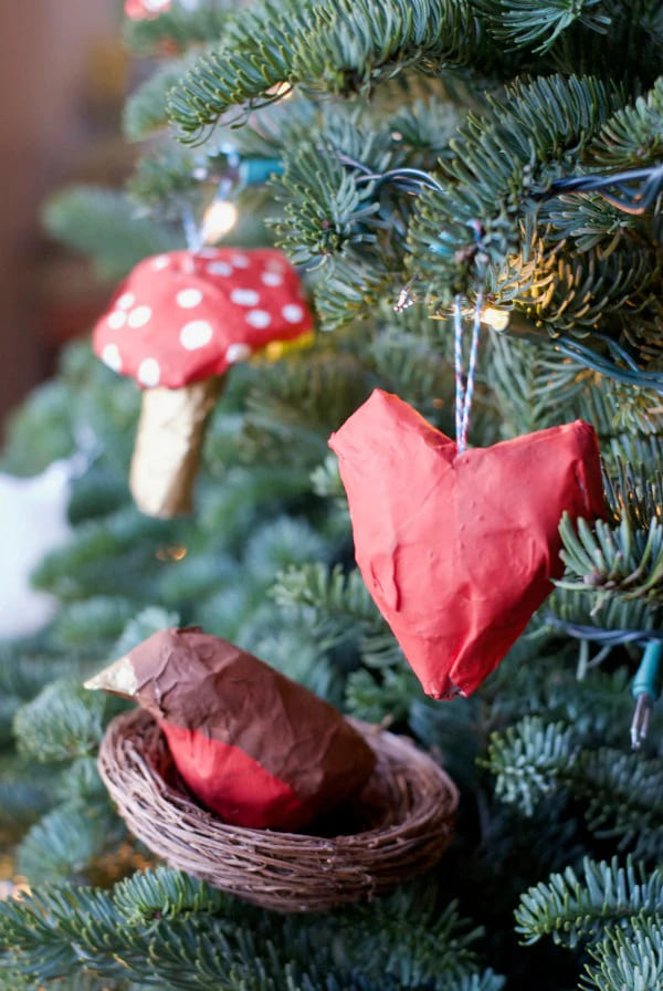 Easy Paper Mache Christmas Ornament For Decoration : Paper Mache Decoration Crafts For Christmas