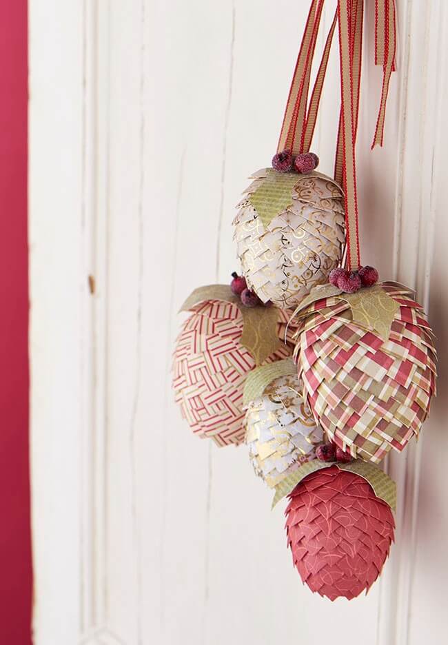 Easy Pine Cone Decorations Craft Using Paper