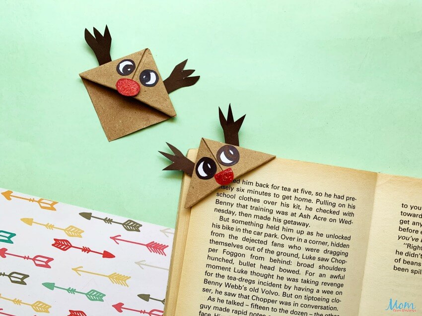 Easy Reindeer Corner Christmas Bookmark Craft Ideas For Kindergartners