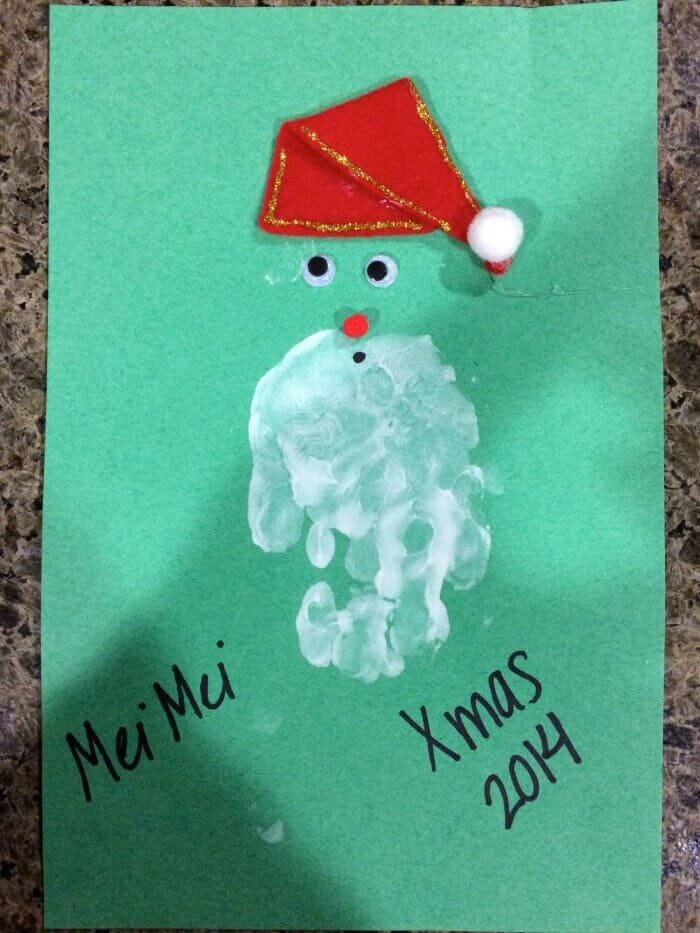 Easy Santa Claus Craft With Handprint & Footprint Santa Claus Craft Ideas For Kids
