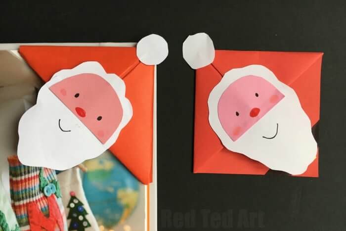 Easy & Simple Santa Bookmark Corner Christmas Craft At Home