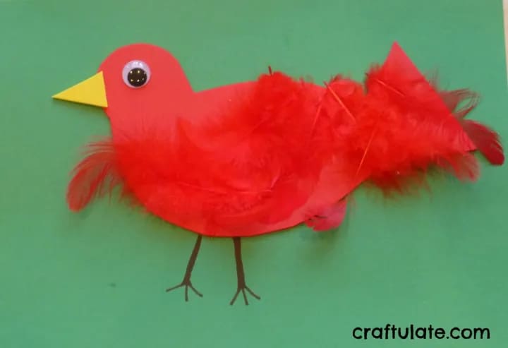 Easy-To-Do Bird Feather Craft Activity For Preschoolers