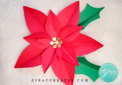 Easy To Make Adorable Paper Poinsettia Craft For Christmas Eve : Poinsettia Flower Making Ideas for Christmas