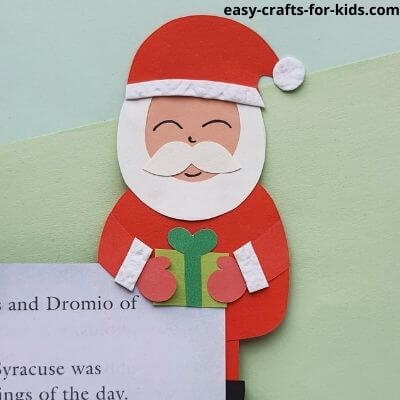 Easy To Make Santa Bookmark Christmas Craft Ideas For Kids