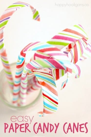 Easy to Make Candy Canes Crafts Using Paper For Kids