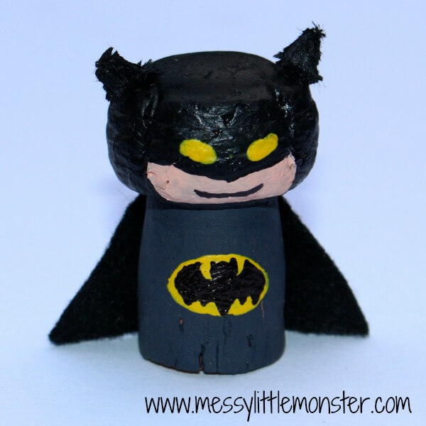 Fabulous Cork Batman  Craft For Toddlers : 