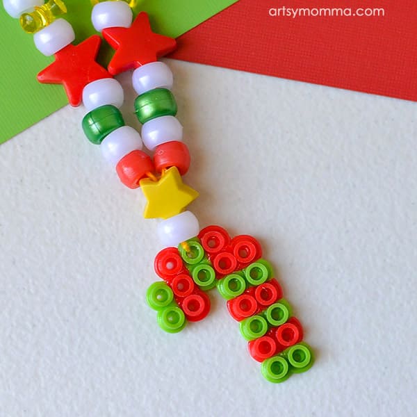 Fun And Creative Beaded Necklace Candy Cane Crafts For Christmas