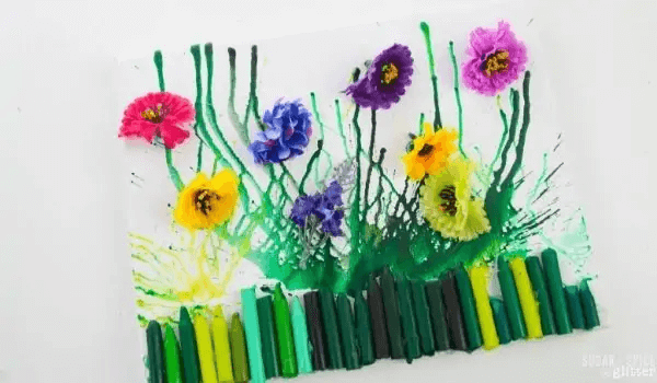 Fun And Easy Crayon Melted Flower Pot For Toddlers : Crayon activities for Preschool & Kindergarten