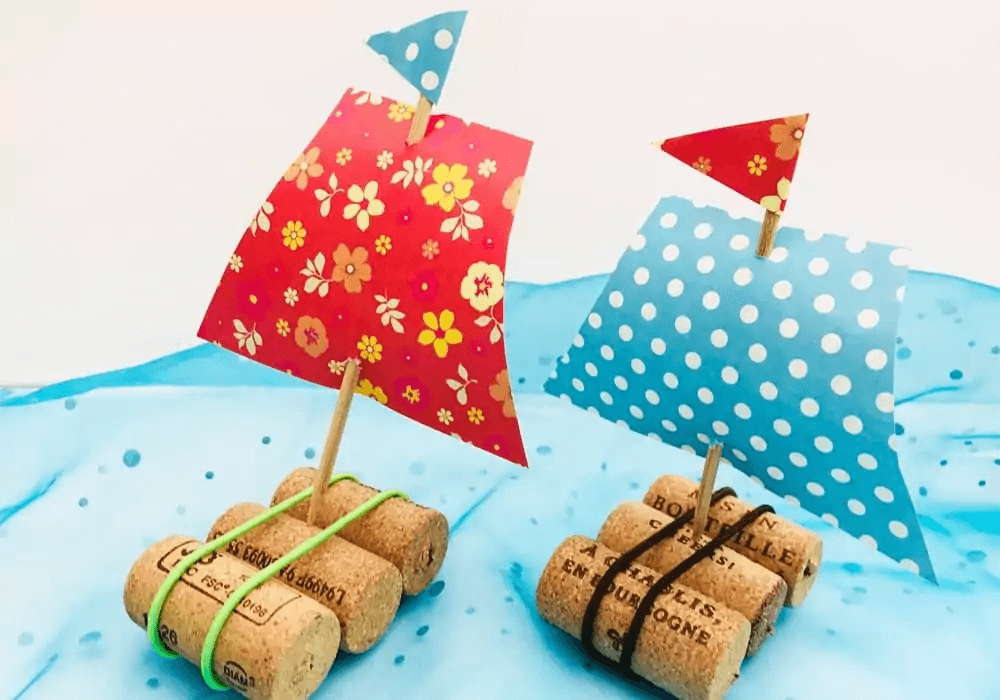 Fun And Easy Sailing  Cork Boat Craft For Kids