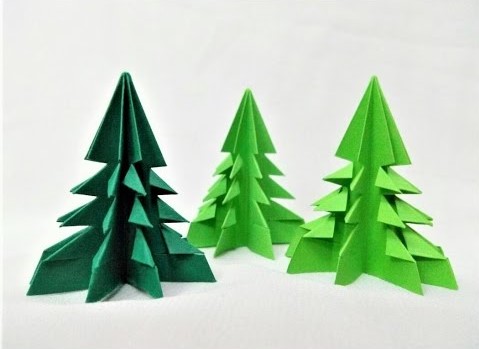 Fun To Make 3-D Paper Christmas Tree Idea For Kids