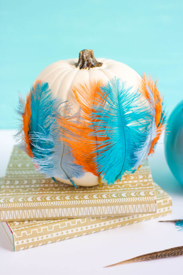 Fun To Make Adorable Pumpkin Craft Using Feathers