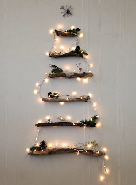 Fun To Make DIY Alternative Christmas Tree Theme Light Decoration Idea For Indoor