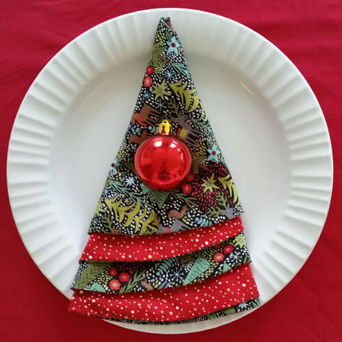 Fun To Make Fabulous Print Napkin Christmas Tree Idea