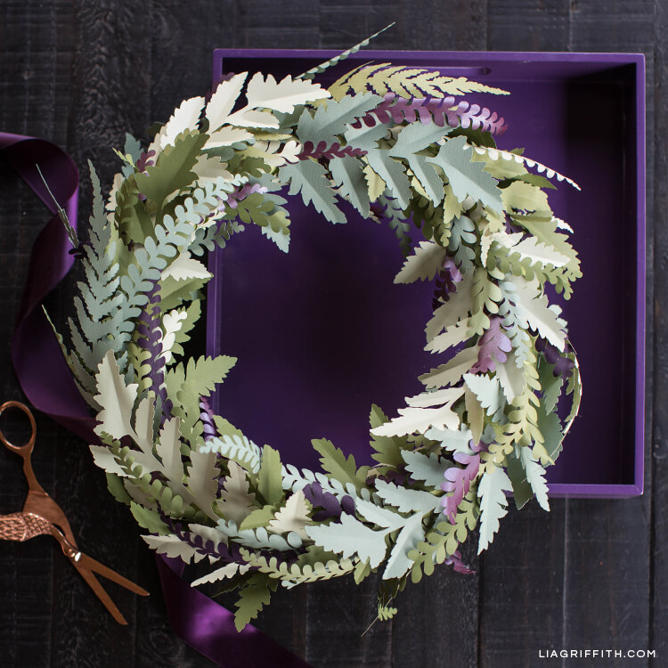 Fun To Make Fall Paper Fern Christmas Wreath Craft