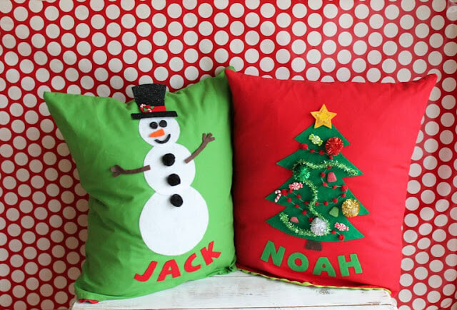 Fun To Make Kid's Lovely Throw Pillow Craft On Christmas Eve