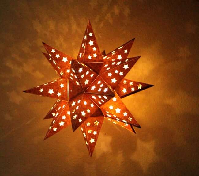 Fun To Make Star-Shaped Lantern Idea On Christmas Decoration