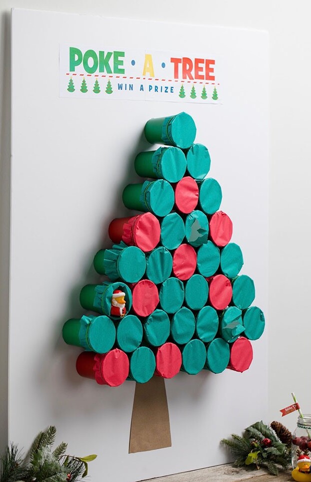 Fun To Play Poke-A-Tree Game Idea For Christmas Eve