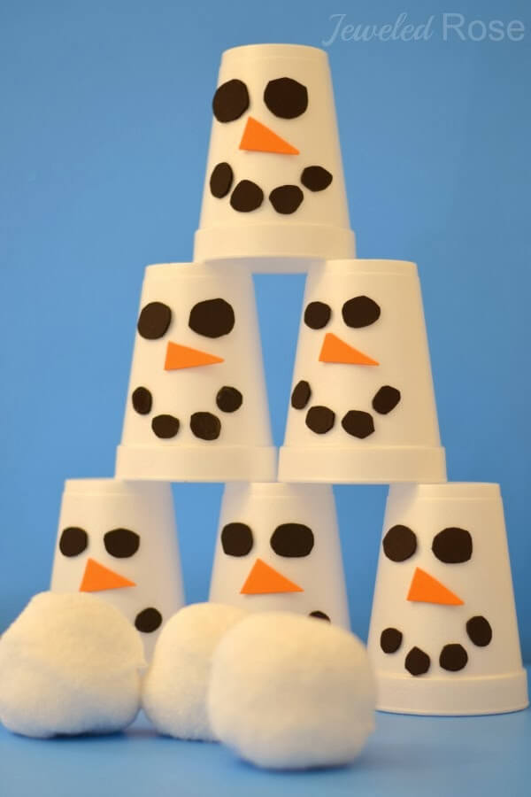 Fun To Play Snowman Slam Game Idea For Kids