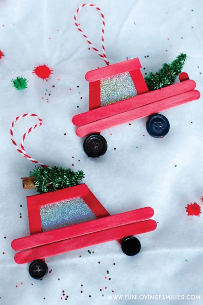 Christmas Crafts with Popsicle Sticks and Pipe Cleaners Kids Art & Craft